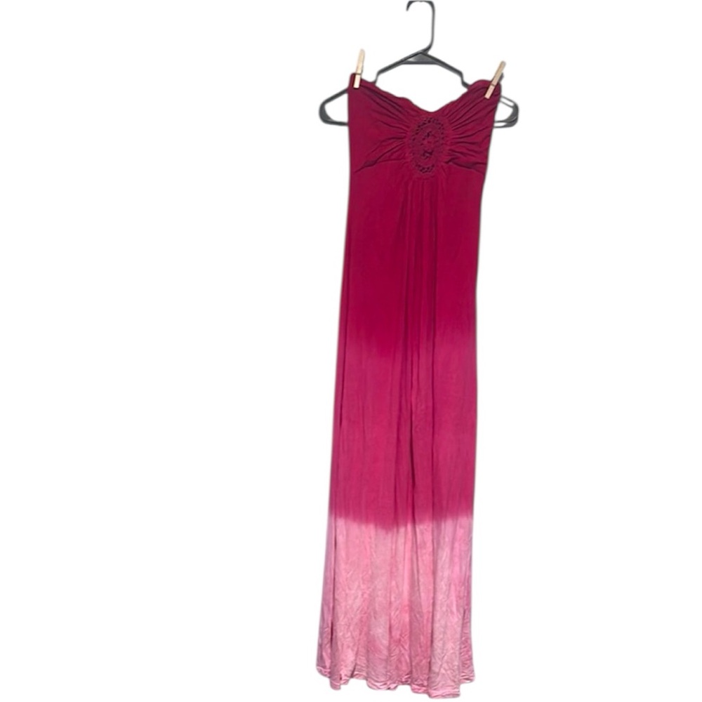 Elegant Ombre Pink Maxi Dress